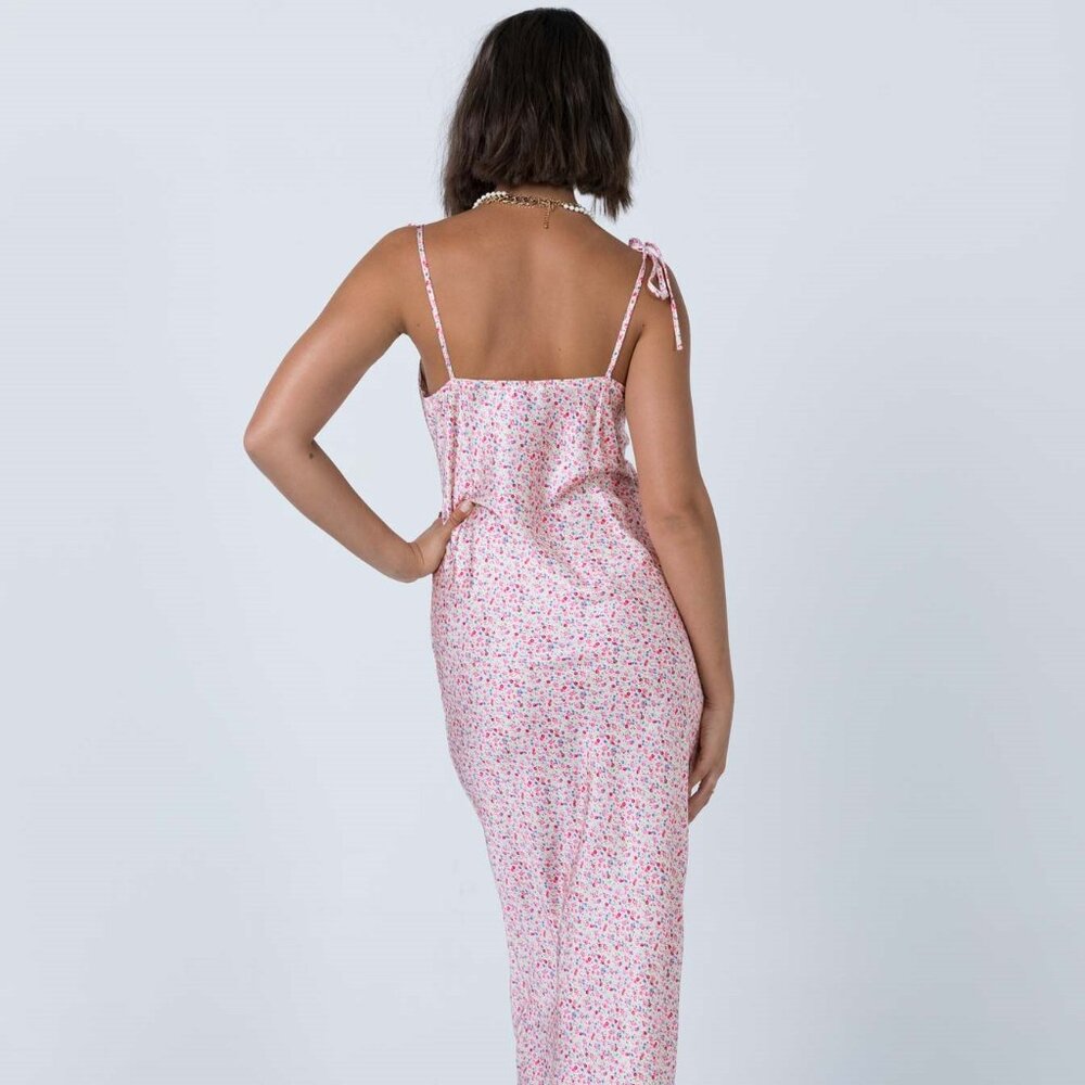 Princess Polly Veronica Midi Pink Floral Slip Dress - Picture 3 of 5